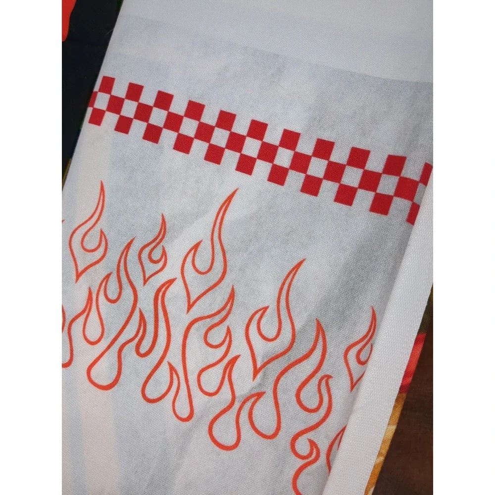 Lot of Fabric pizza burgers fruit‎ veggies knives paisley fries red, blue, black
